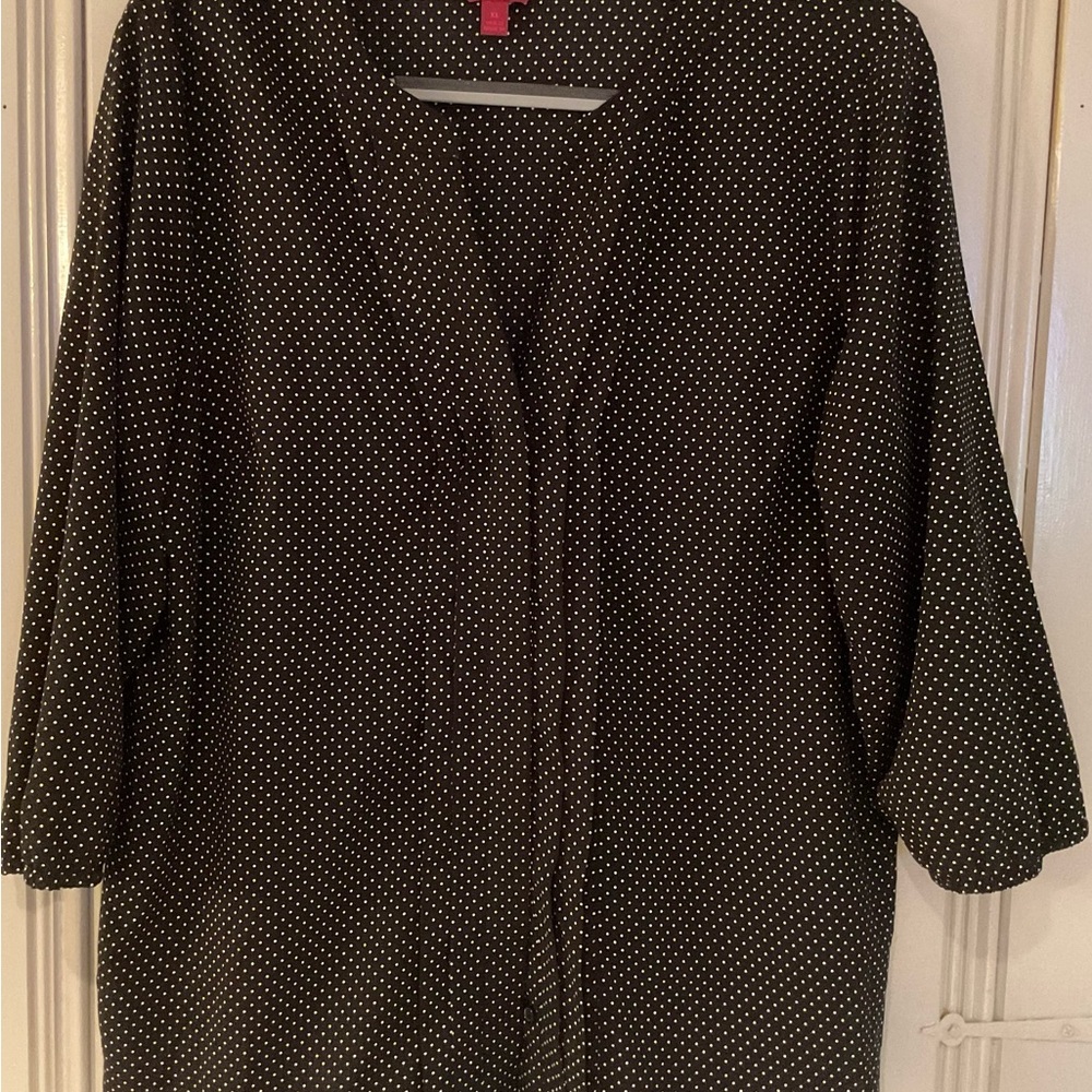 Black and White Polka Dot Blouse